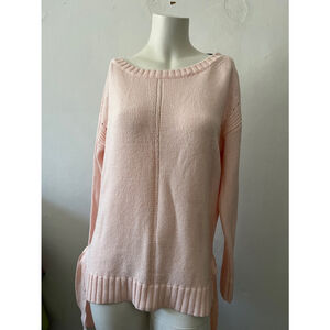 Ann Taylor Sweater SP Pink crew neck feminine soft girl cable knit casual NWT